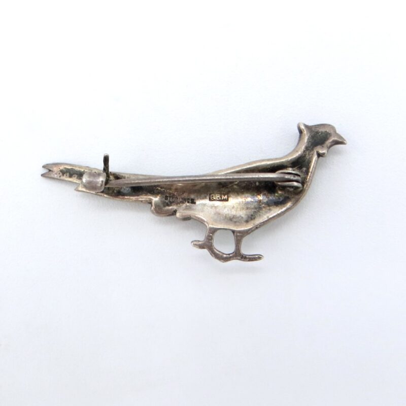 Silver Pheasant Brooch