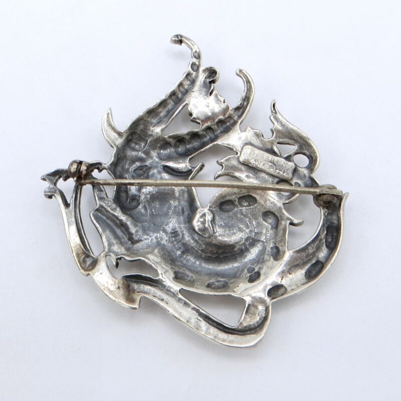 Silver Capricorn Brooch