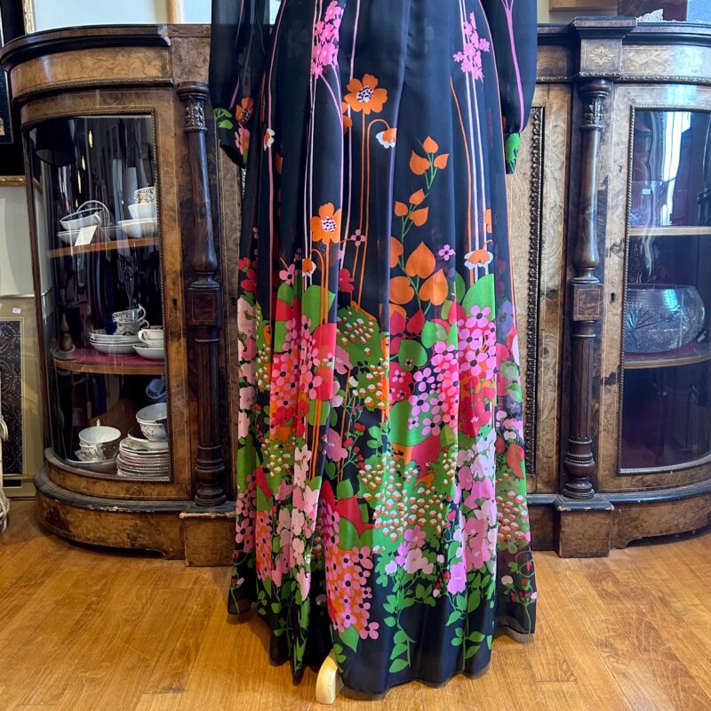 Long Black Floral Dress