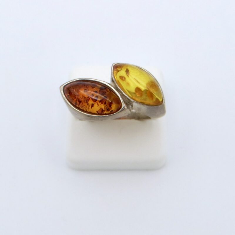 Silver & Amber Ring