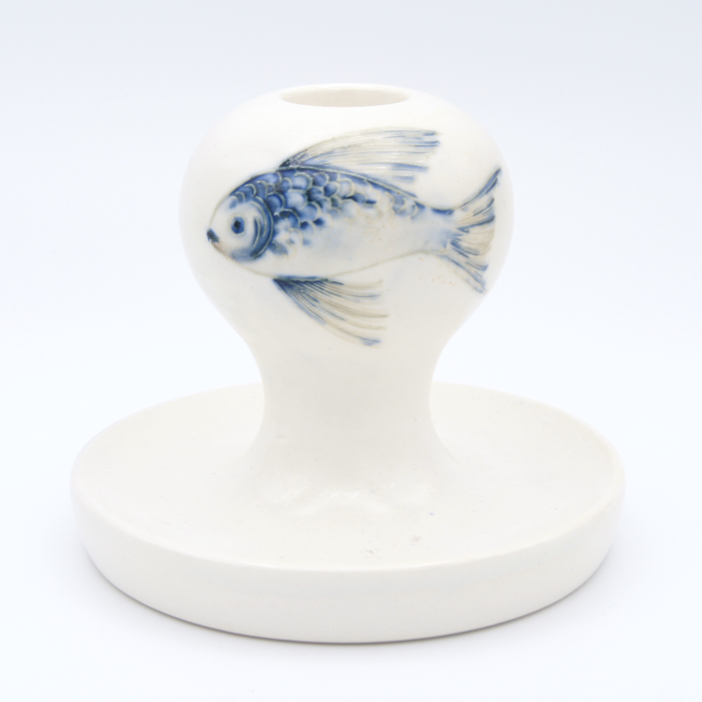 Rare Moorcroft Fish Candle Holder