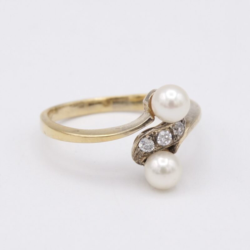 Silver Gilt & Pearl Ring