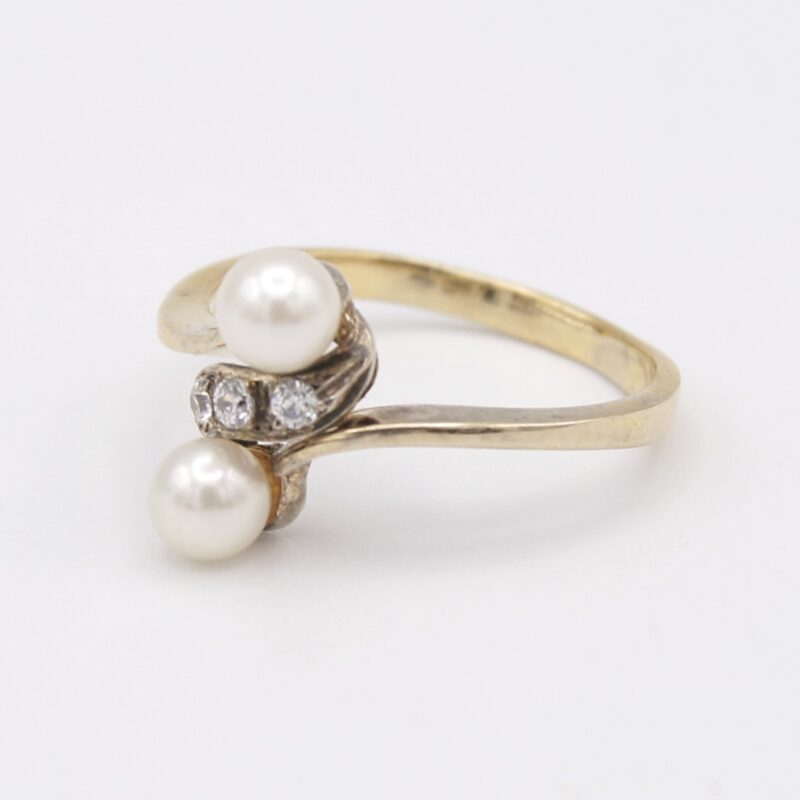 Silver Gilt & Pearl Ring