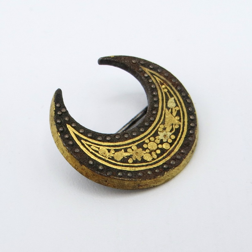 Crescent Moon Brooch
