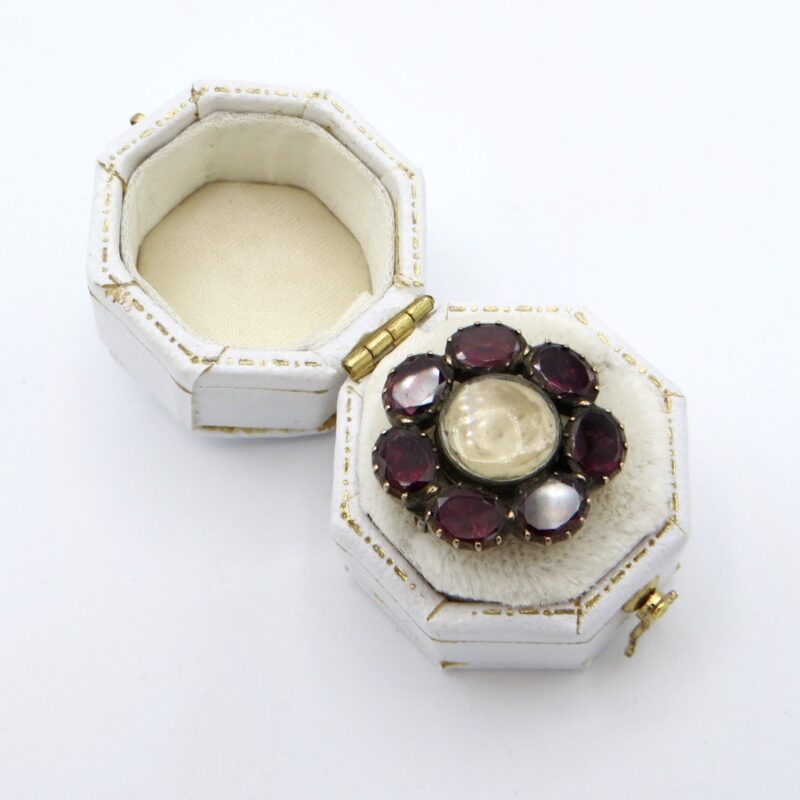 Victorian Garnet Photo Brooch