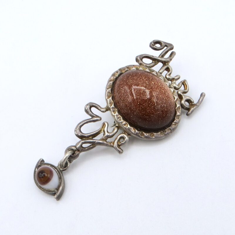 Silver Third Eye Brooch