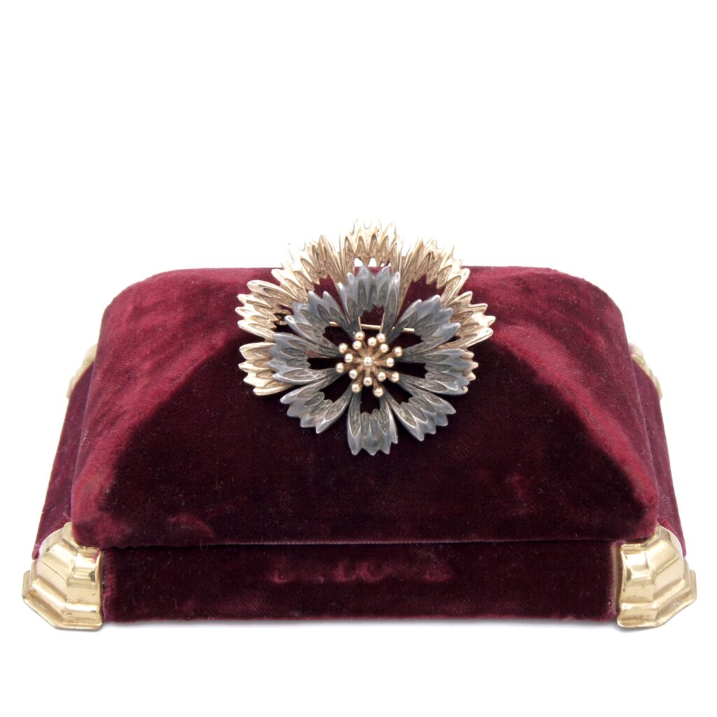 Two-Tone Floral Brooch