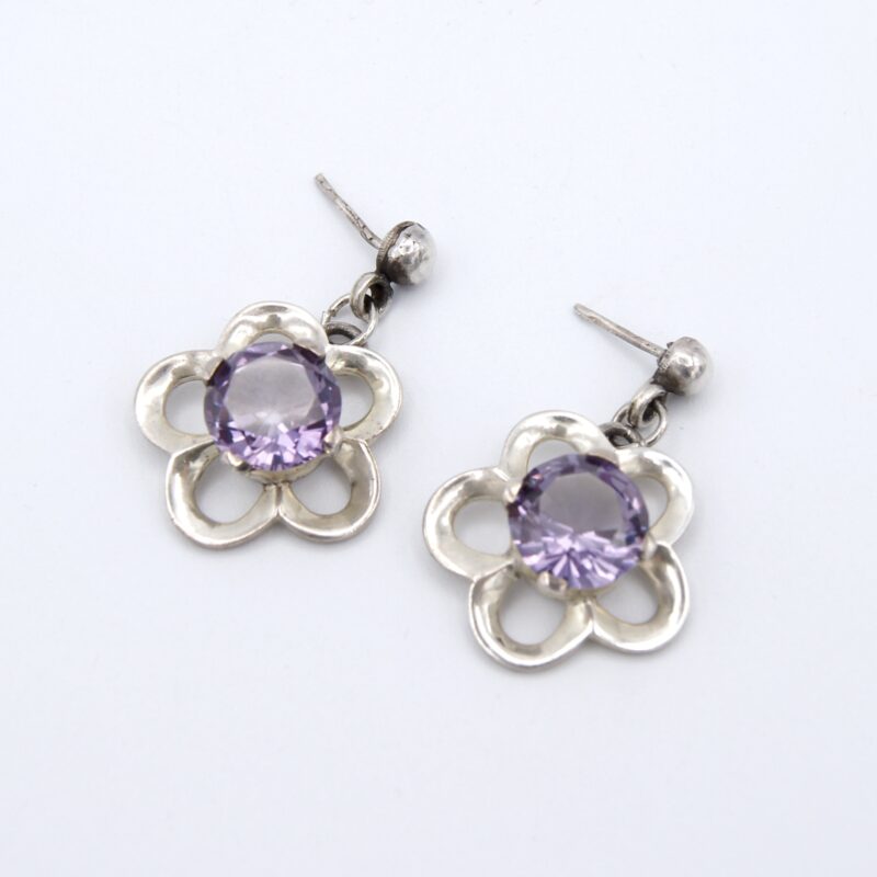 Silver Flower Earrings