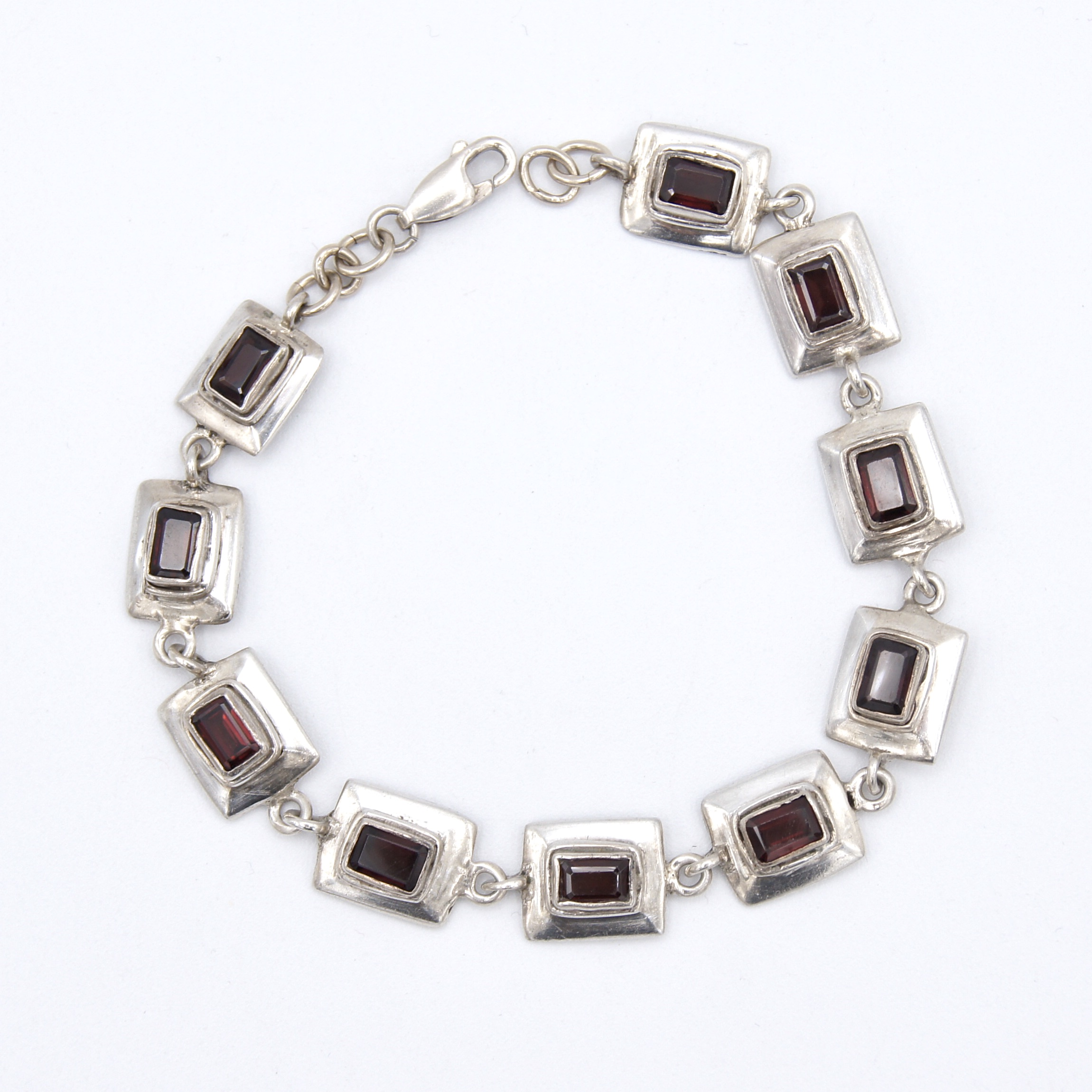 Silver & Garnet Bracelet