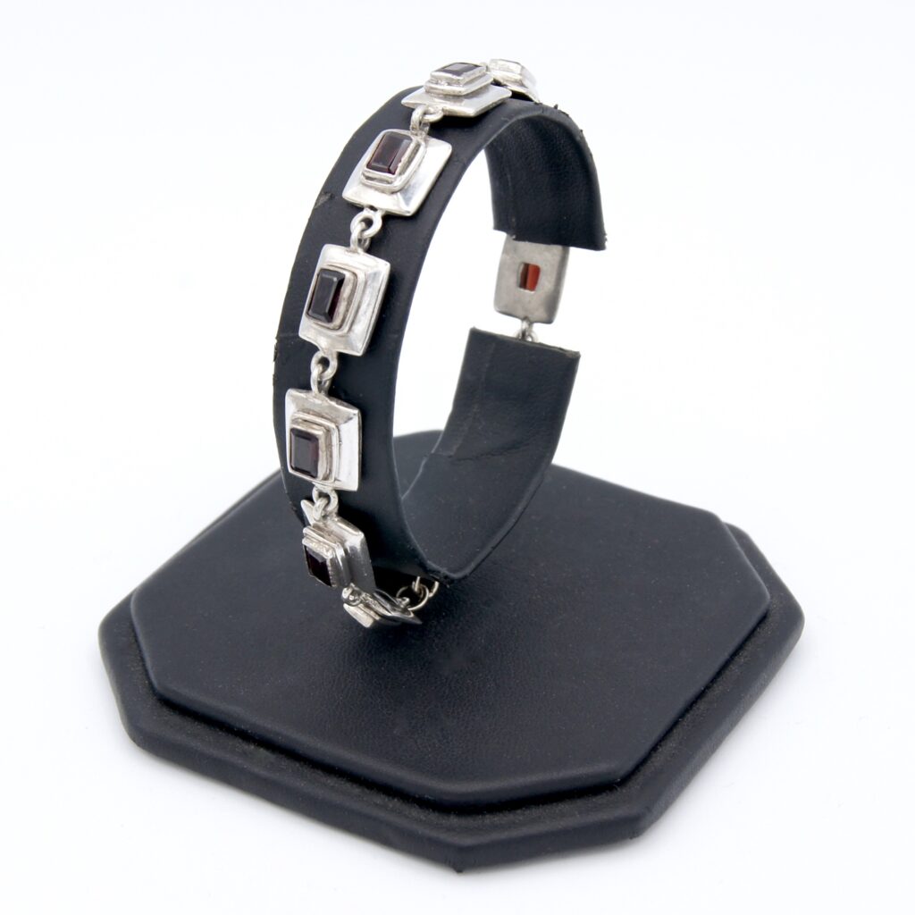 Silver & Garnet Bracelet