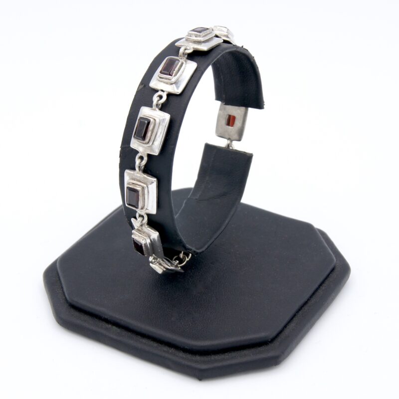 Silver & Garnet Bracelet