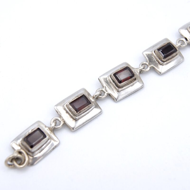 Silver & Garnet Bracelet