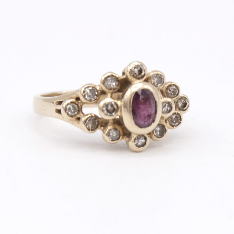 14kt Gold, Ruby & Diamond Ring
