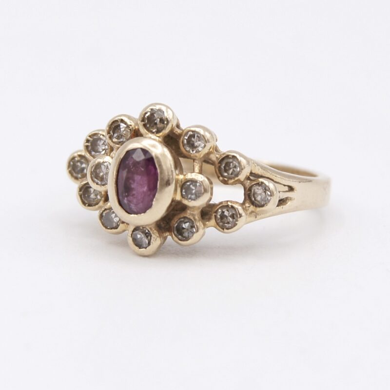 14kt Gold, Ruby & Diamond Ring