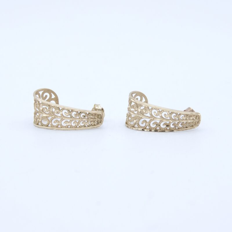 14kt Gold Filigree Earrings
