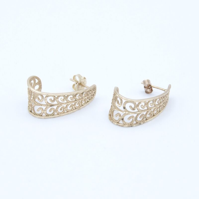 14kt Gold Filigree Earrings
