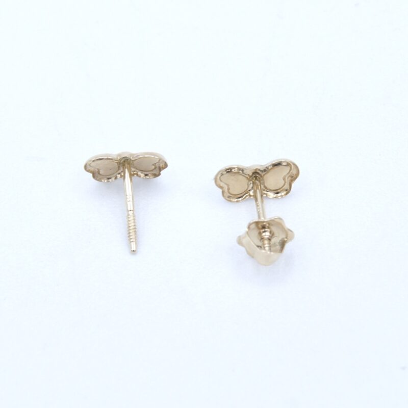 Gold & Enamel Butterfly Earrings