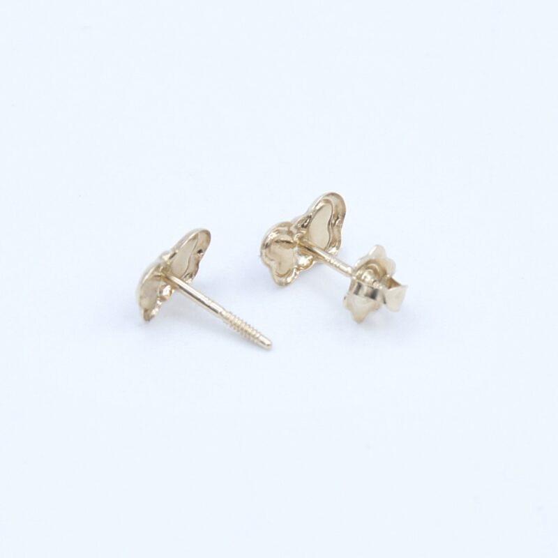 Gold & Enamel Butterfly Earrings
