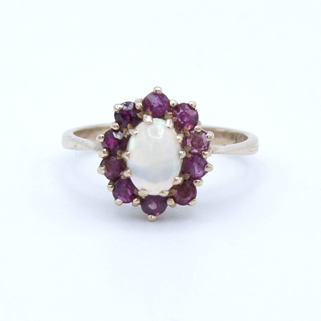 9kt Ruby & Opal Ring