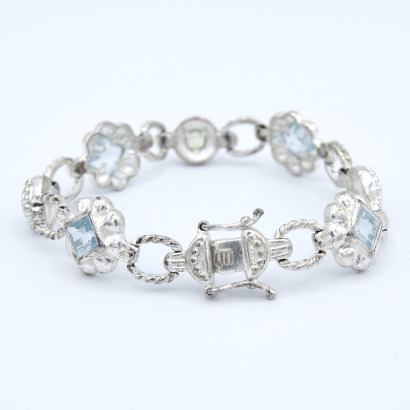 Silver, Topaz & Peridot Bracelet