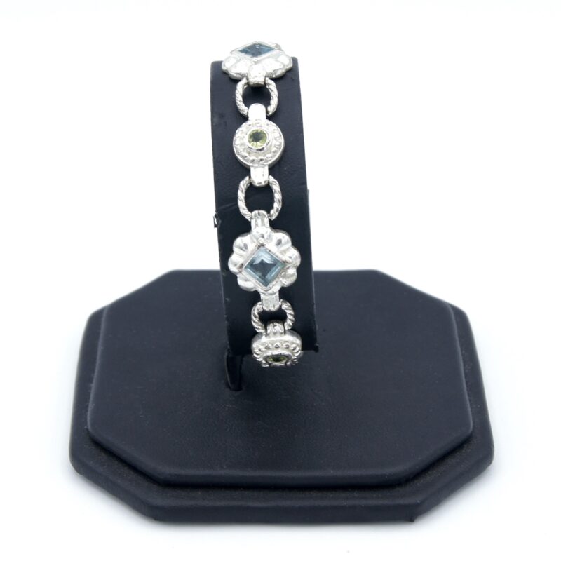 Silver, Topaz & Peridot Bracelet