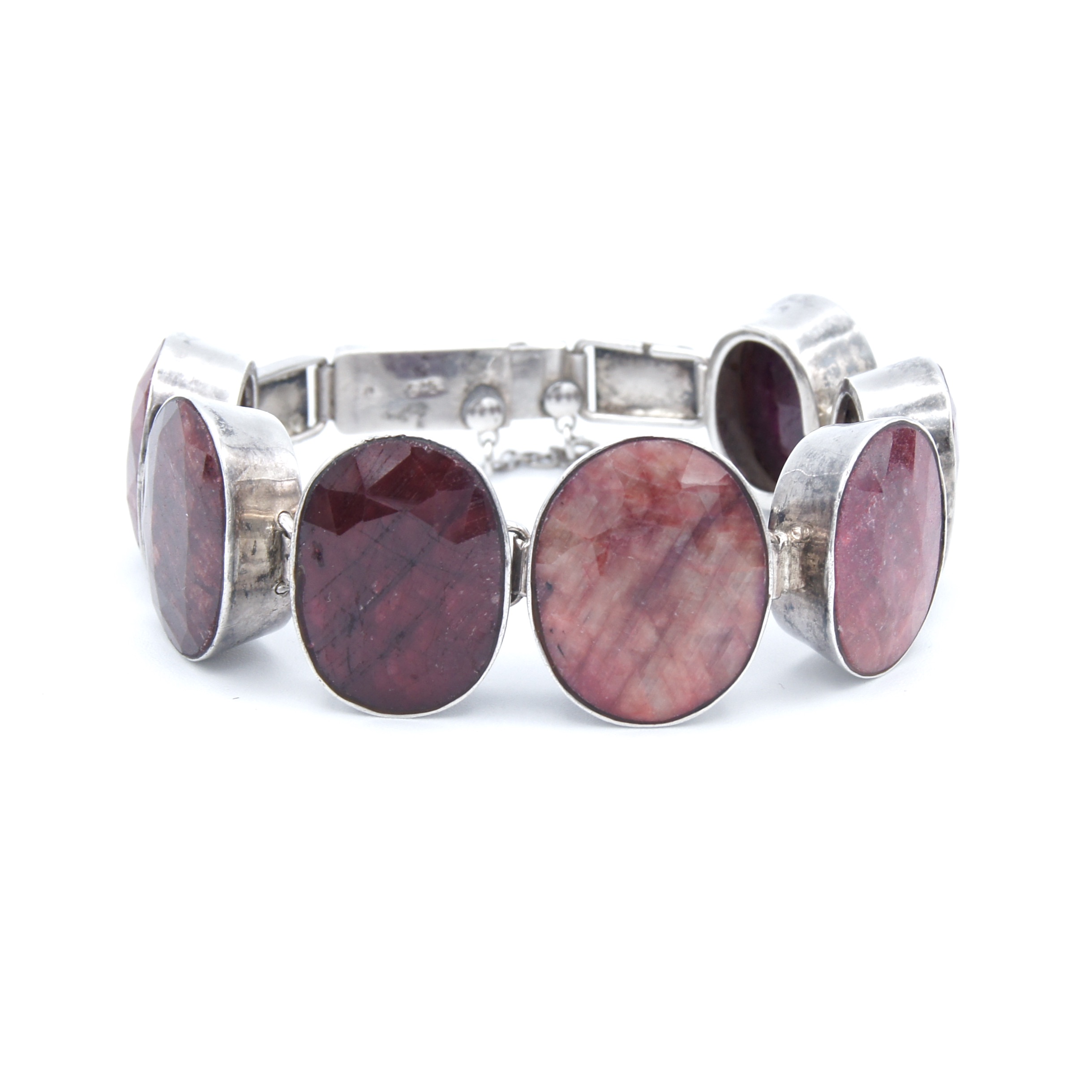 Silver & Ruby Bracelet
