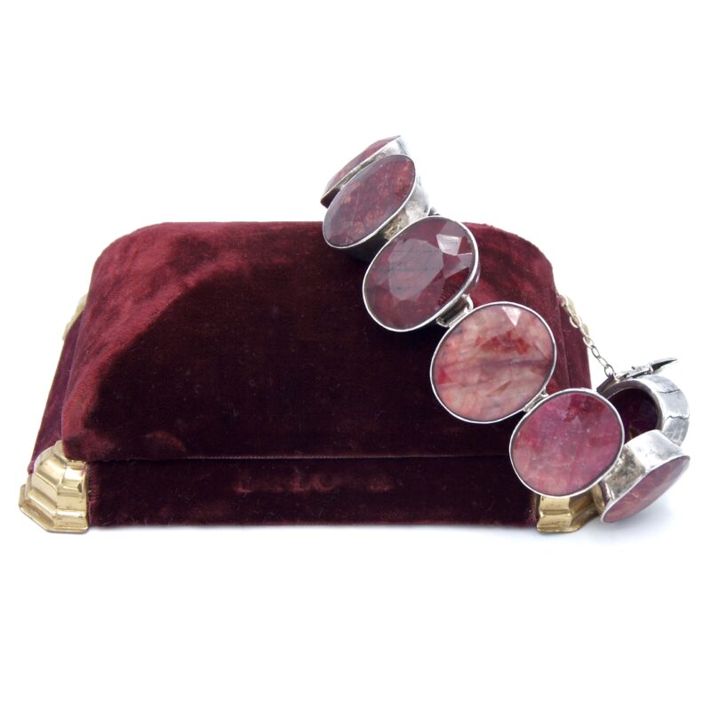 Silver & Ruby Bracelet
