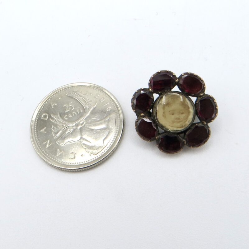 Victorian Garnet Photo Brooch