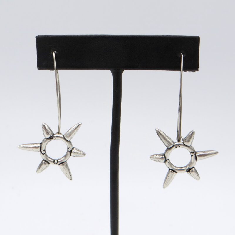 Silver Sunburst Earrings