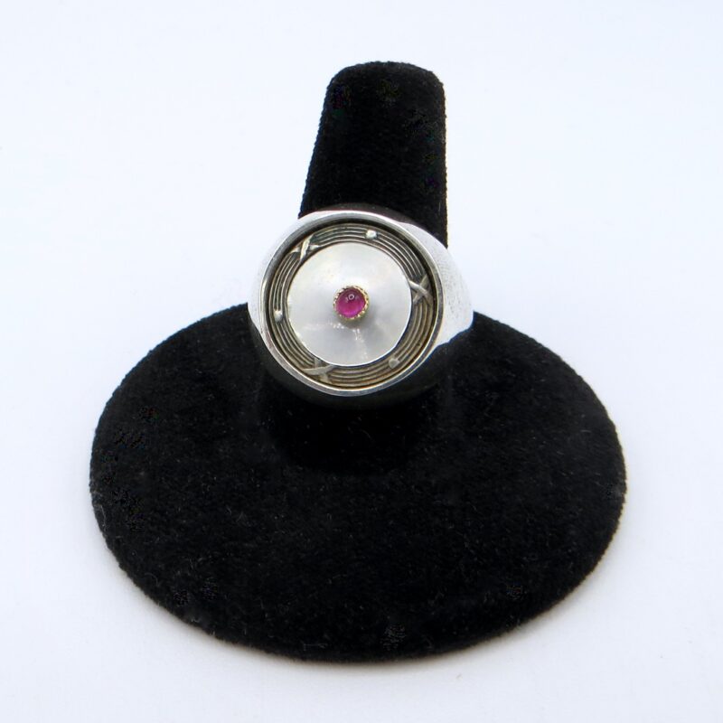 Silver, Platinum & Ruby Ring