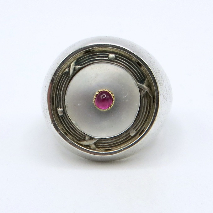 Silver, Platinum & Ruby Ring