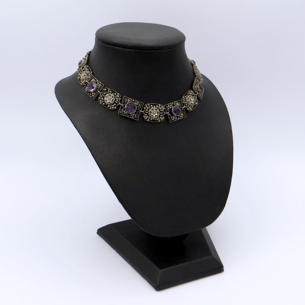 Edwardian Silver & Amethyst Necklace