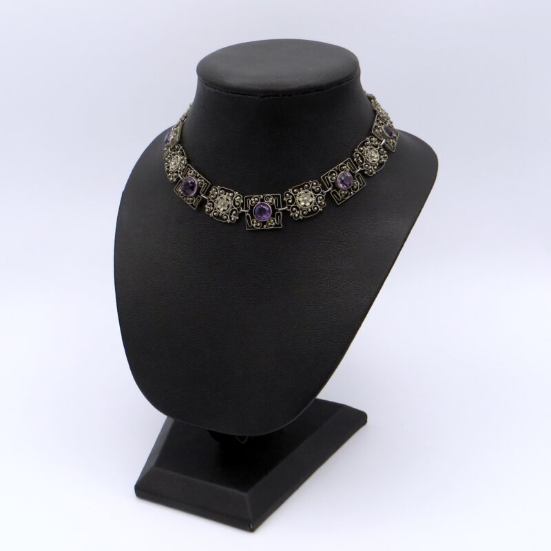 Edwardian Silver & Amethyst Necklace