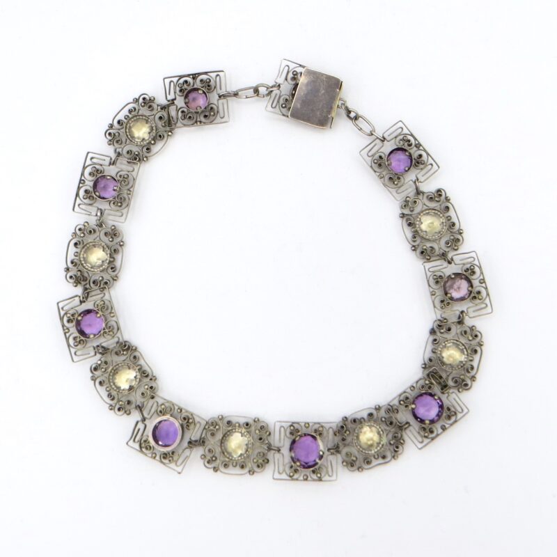 Edwardian Silver & Amethyst Necklace