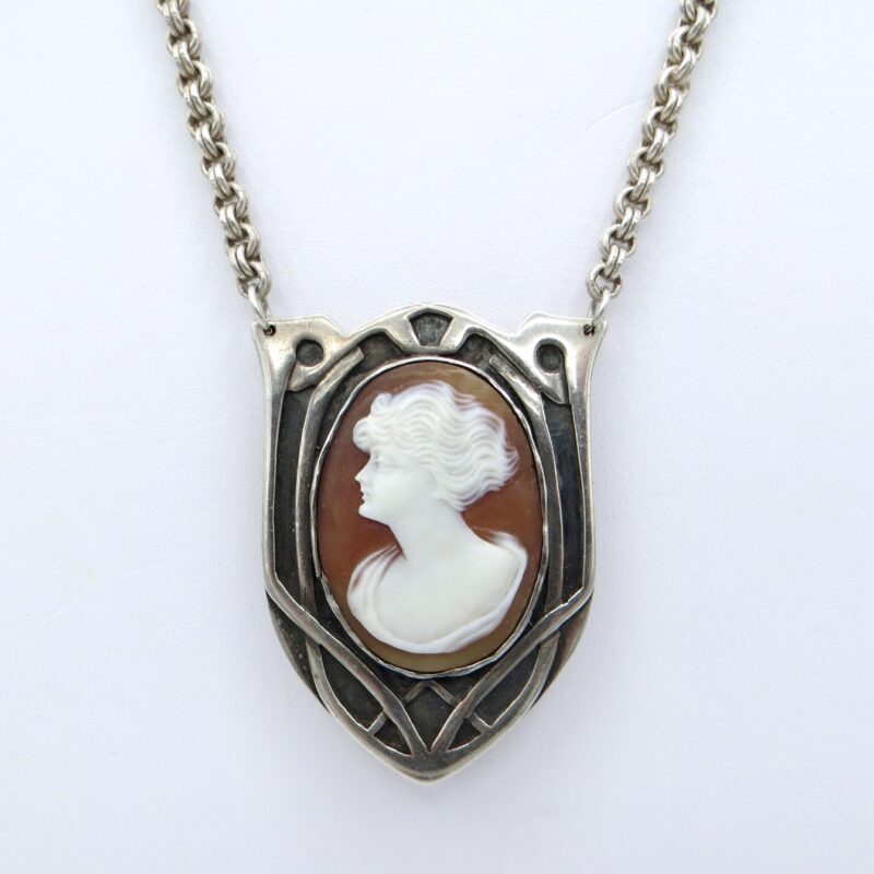 Silver Cameo Necklace