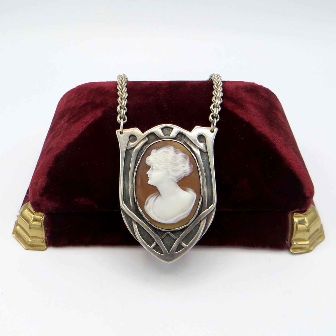 Silver Cameo Necklace