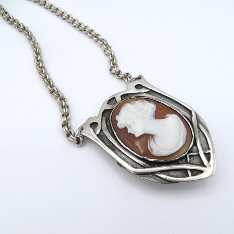 Silver Cameo Necklace