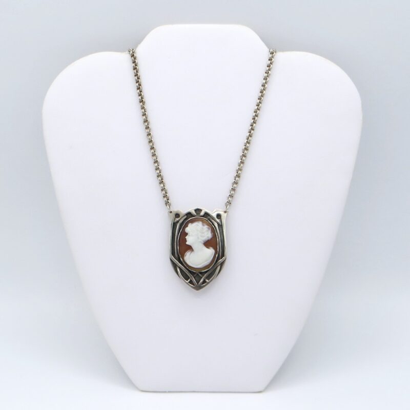 Silver Cameo Necklace