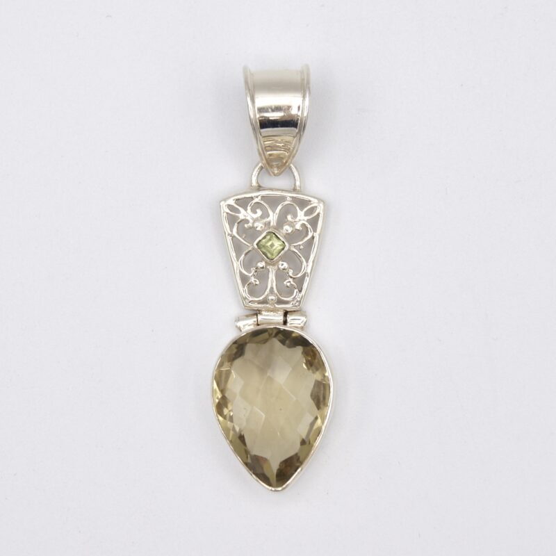 Quartz & Peridot Pendant