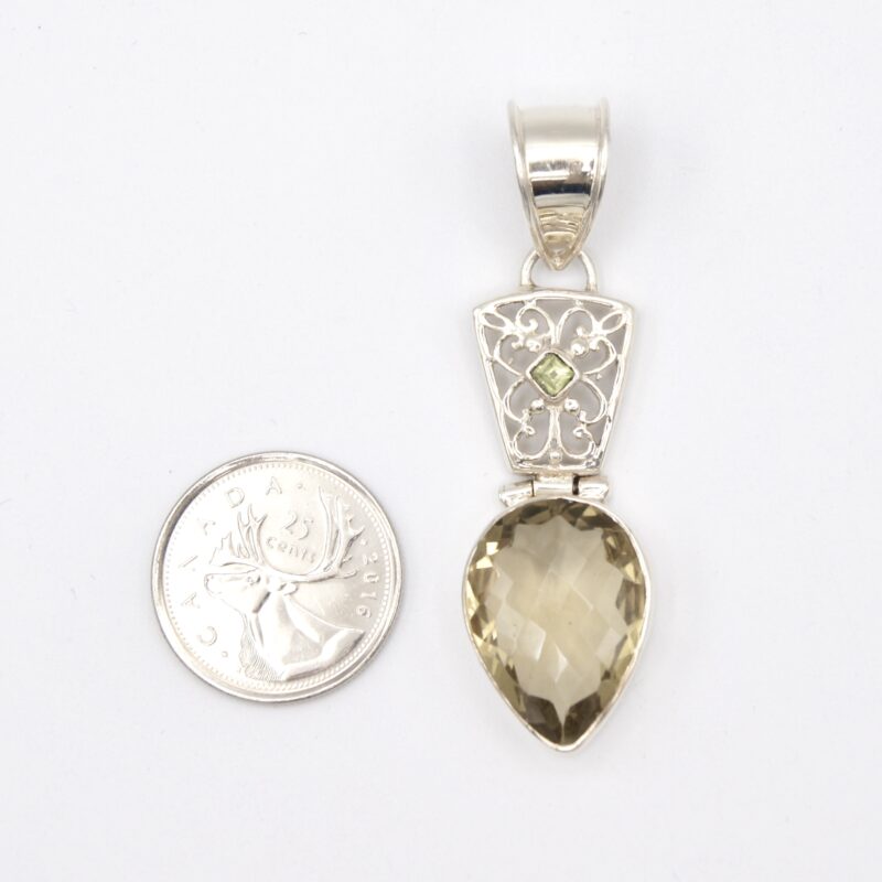 Quartz & Peridot Pendant