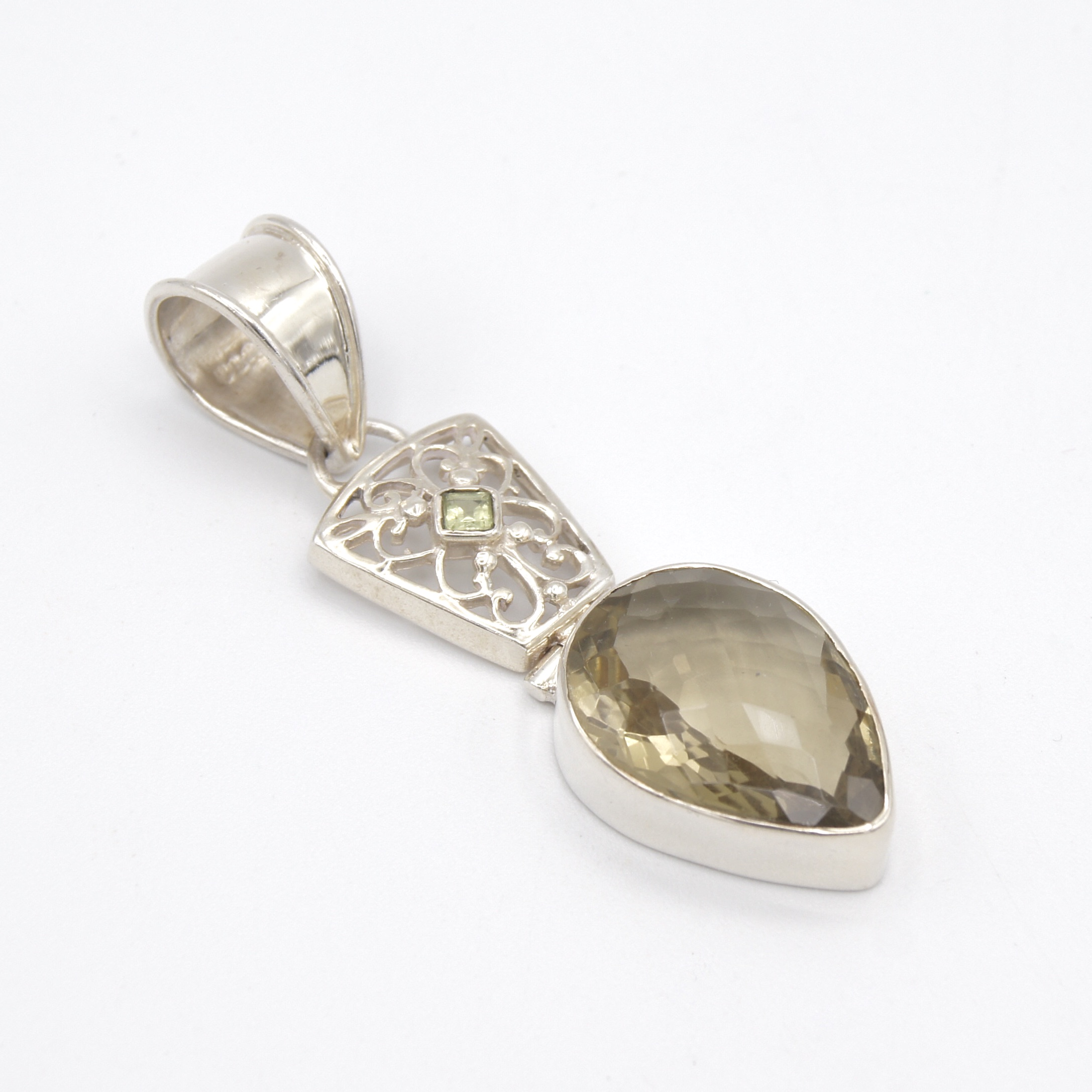 Quartz & Peridot Pendant