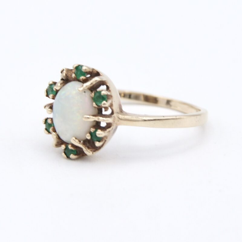 10kt Gold, Opal & Emerald Ring