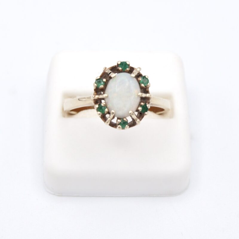 10kt Gold, Opal & Emerald Ring