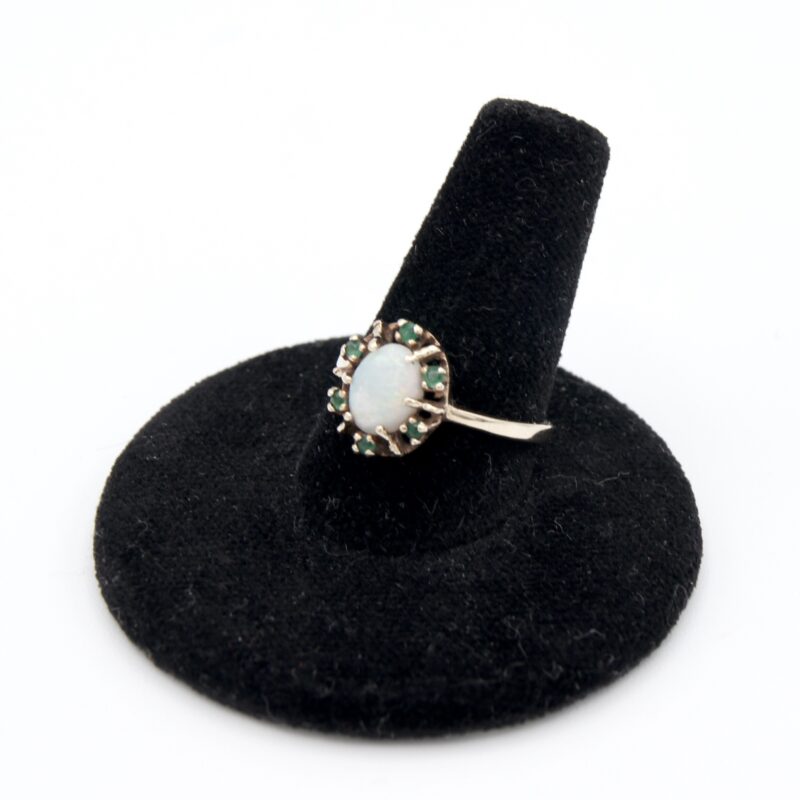 10kt Gold, Opal & Emerald Ring