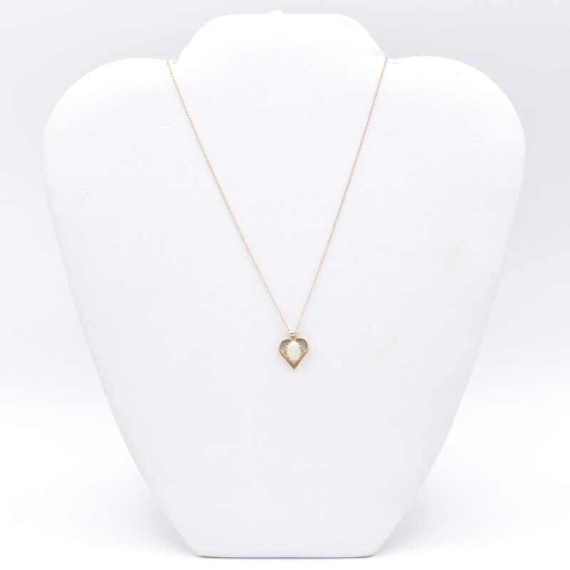 14kt Gold & Opal Heart Necklace
