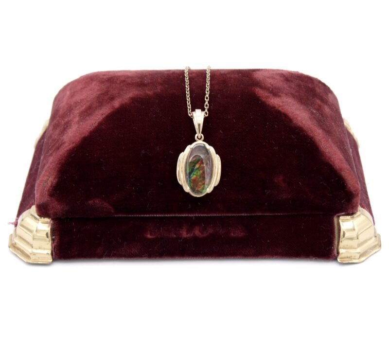 10kt Gold & Ammolite Pendant