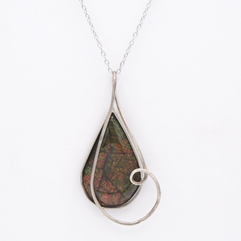 Silver & Ammolite Necklace