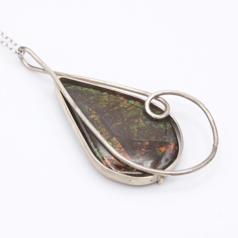 Silver & Ammolite Necklace
