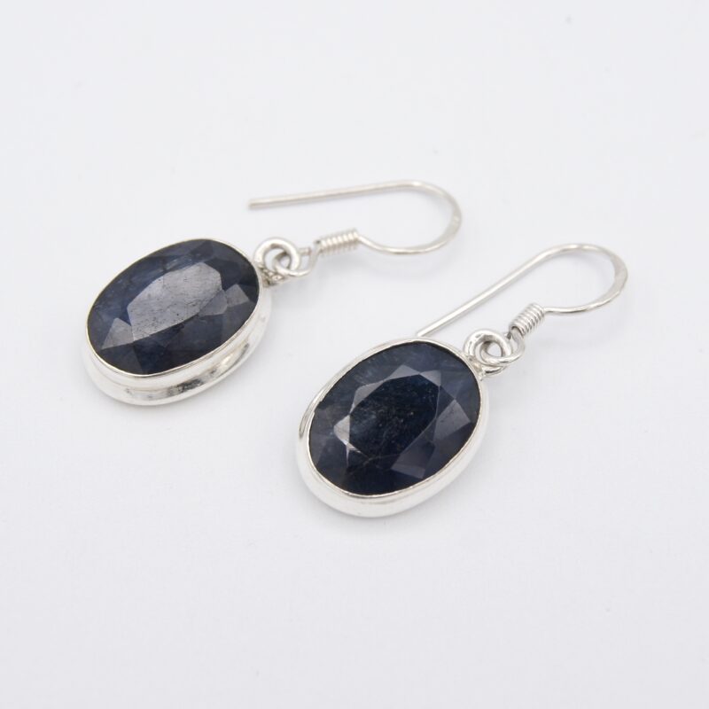 Silver & Sapphire Earrings