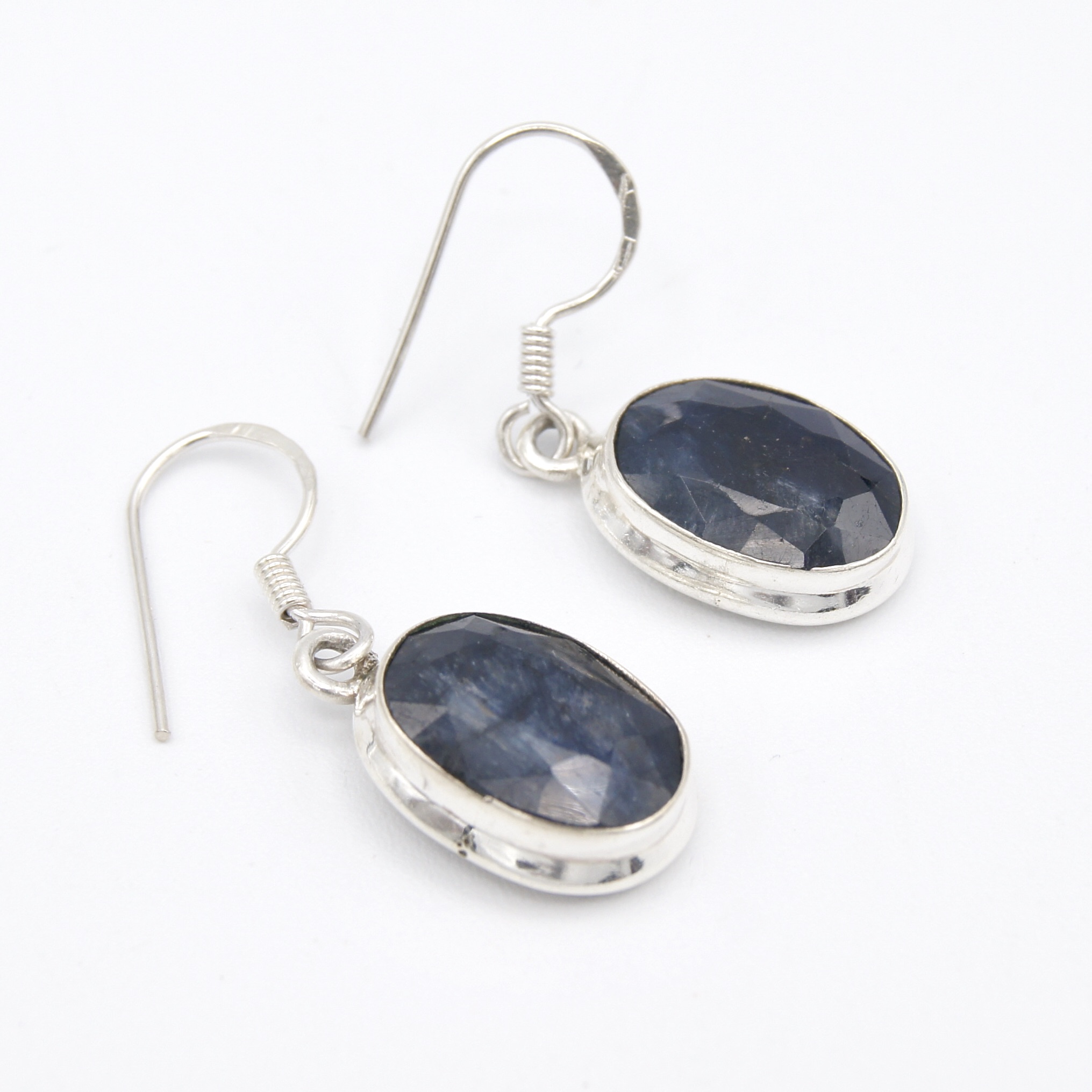 Silver & Sapphire Earrings